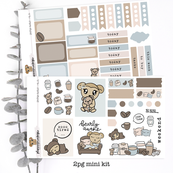 MK.14 | Bearly Awake Weekly Planning 2pg Mini Kit