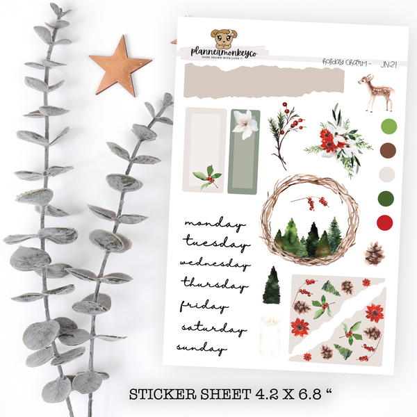 JN.21 | Holiday Charm Journaling Deco Kit | TRANSPARENT + REGULAR MATTE