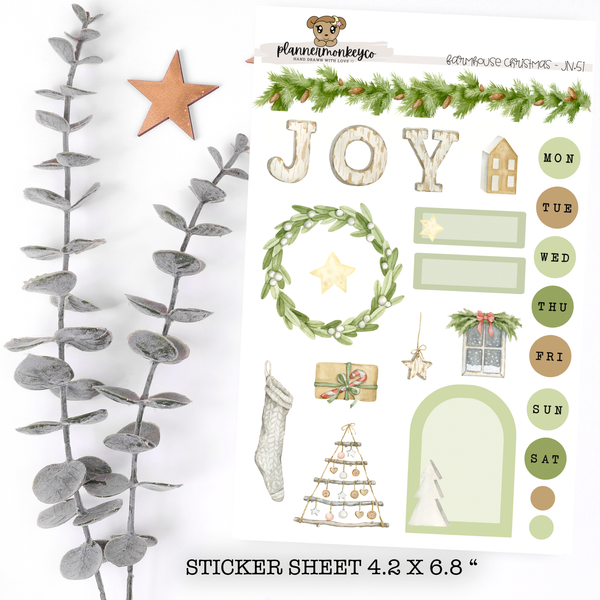 Farmhouse Christmas Journaling Deco Sheet