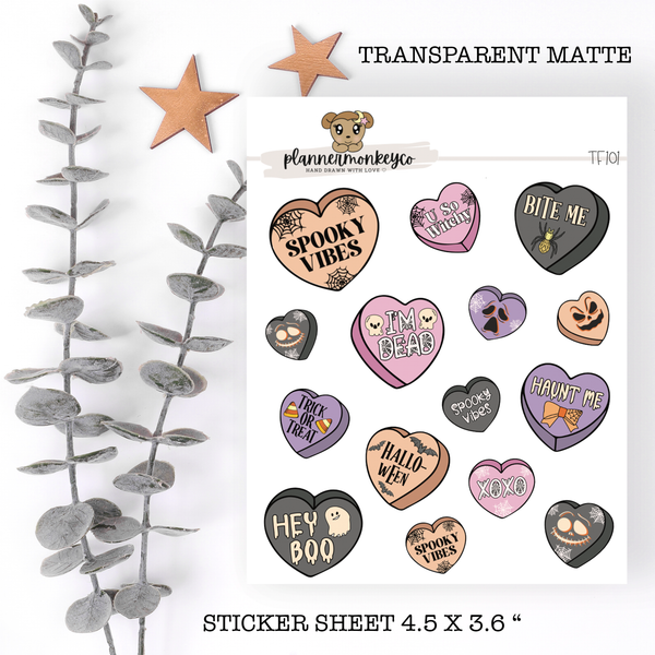 TF101 | Spooky Conversation Hearts  (Transparent)