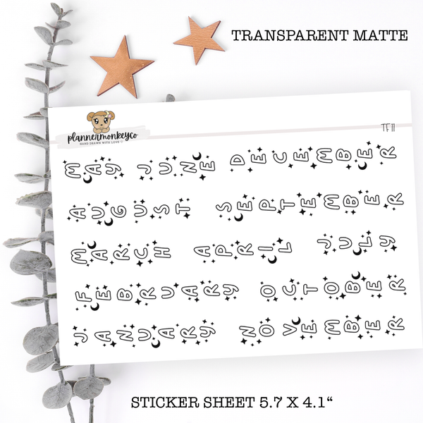 TF11 | Starfall Months Of The Year Vertical (Transparent)