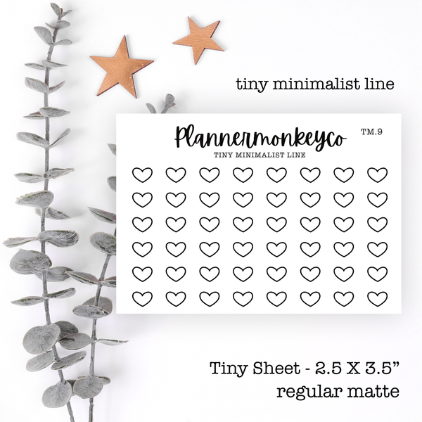 TM.9 | Tiny Hearts Tiny Sheet (minimal)