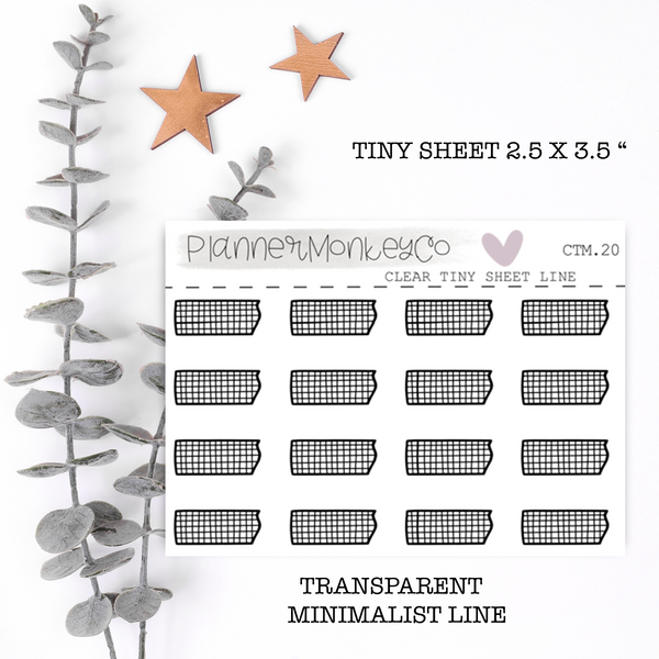 CTM.20 | Grid Washi Tiny Sheet (Transparent)