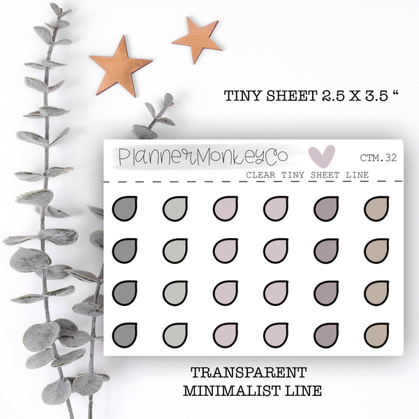 CTM.32 | Neutral Tear Drop Tiny Sheet (Transparent)