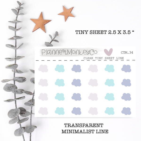 CTM.34 | Pastel Cloud Tiny Sheet (Transprent)