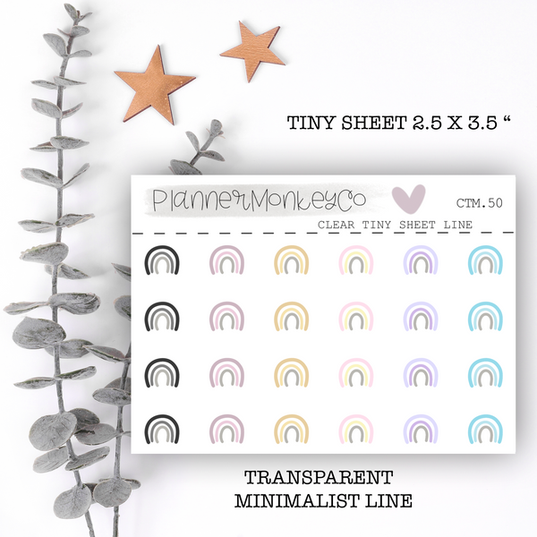 CTM.50 | Pastel Rainbow Transparent Tiny Sheet (Transparent)