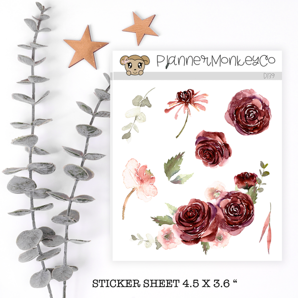 D139 | Autumn Wine Floral Deco