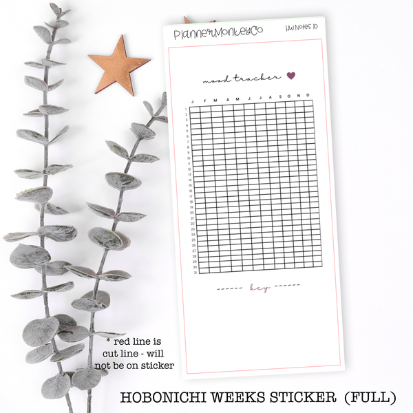 HWNOTES10 | Hobonichi Weeks ' minimal mood tracker 'Large Sticker