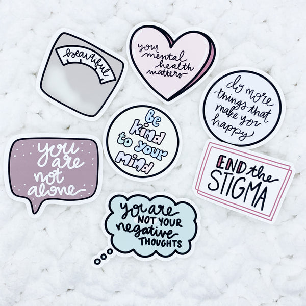 Mental Health Sticker Flake of 7 | Sticker Paper