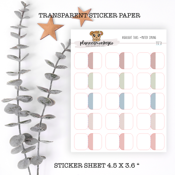 TF3 | " Muted Spring " Highlighted Tabs (Transparent)