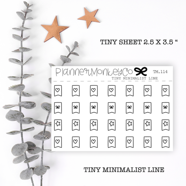 TM.114 | Cute Flags Tiny Sheet (Minimal)