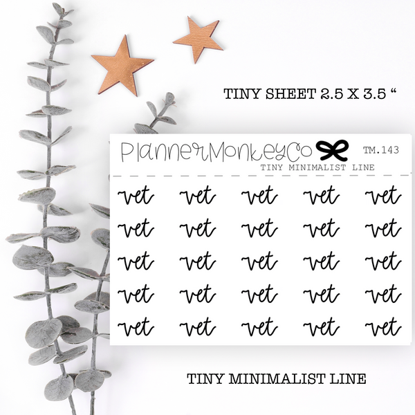 TM.143 | Vet Script Tiny Sheet (Minimal)