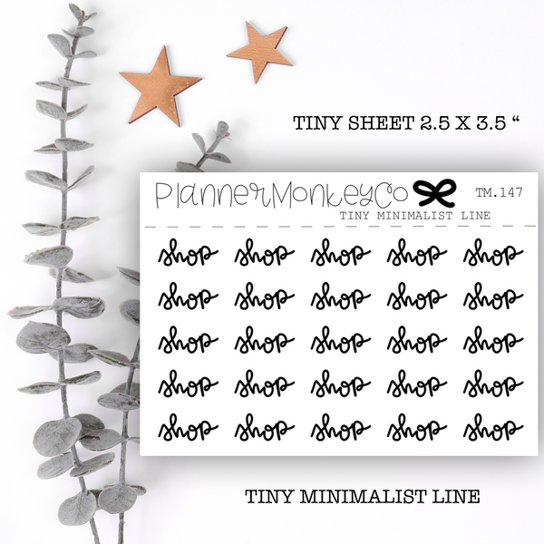 TM.147 | Shop Script Tiny Sheet (Minimal)