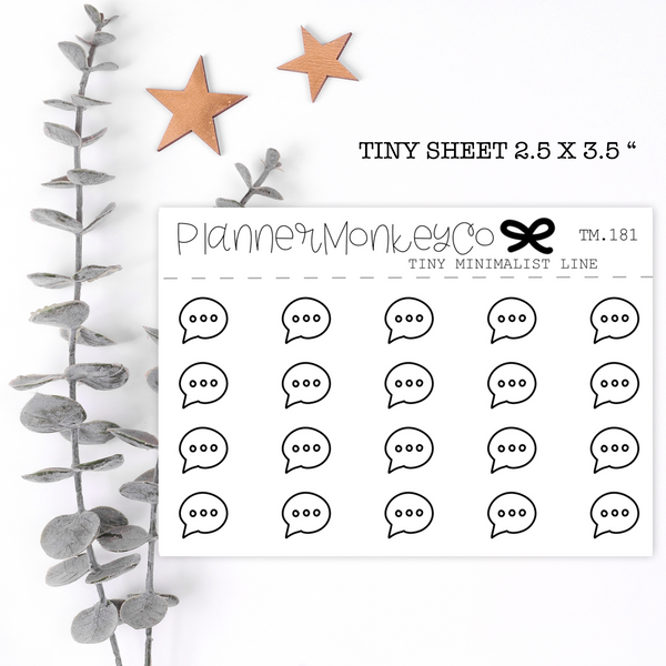 TM.181 | Chat Bubble / Message Tiny Sheet (Minimal)