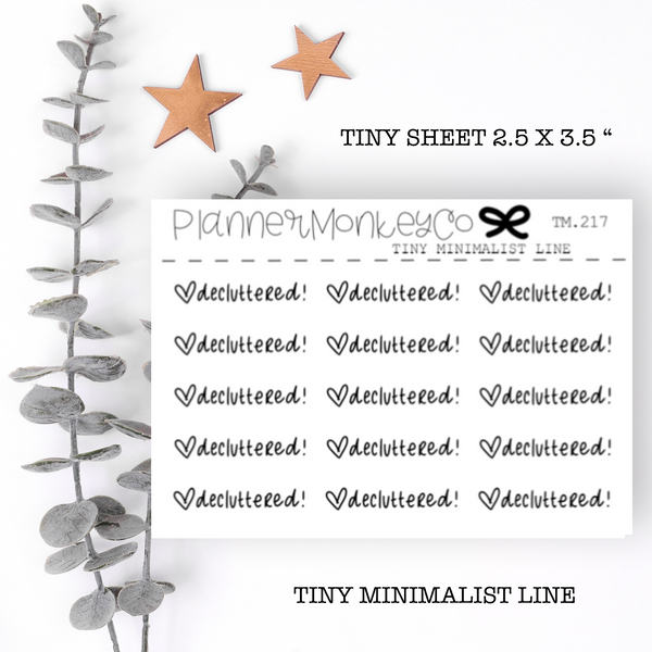 TM.217 | decluttered Script Tiny sheet (Minimal)