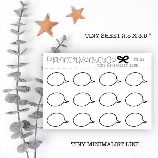 TM.29 | Speech Bubbles Tiny Sheet (minimal)