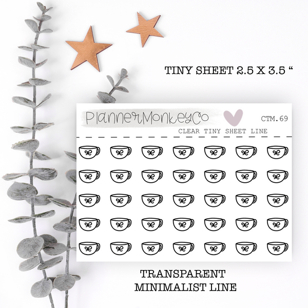 CTM.69 | Tea/Coffee Mug Minimal Tiny Sheet (Transparent)