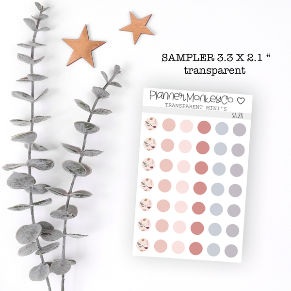 SA.28 | Terrezzo Dot Colour-Way Mini Sheet Sampler (Transparent)