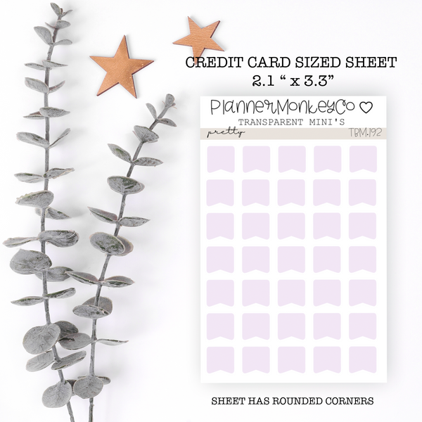 TBM.192 | "Pretty" Flag Stickers Mini Sheet (Transparent)