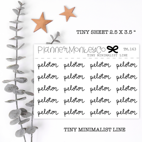 TM.163 | Peloton script tiny sheet (Minimal)